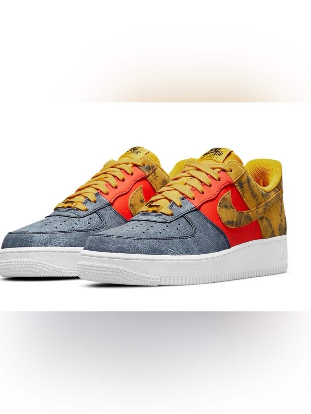 Nike Air Mens Force 1 Low '07 LV8 'Dark Sulphur Tie-Dye' (CZ0337-700) - size 11